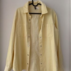 H&M Pastel Yellow Corduroy Shirt